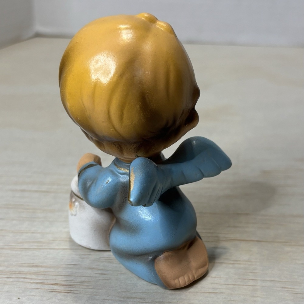 Josef Originals Wee Folks Blonde Baby Angel Sneaking In COOKY Jar VTG Porcelain - Picture 5 of 8